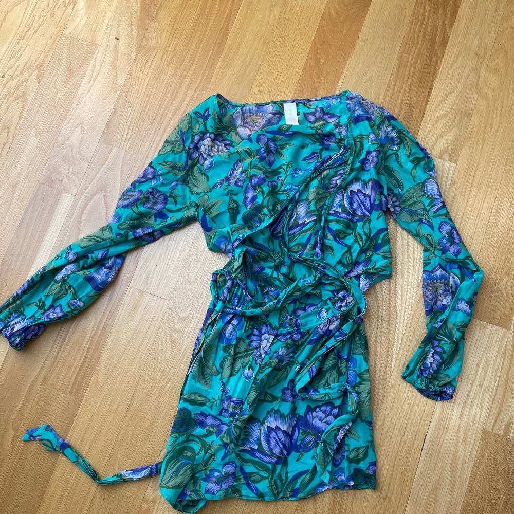 blue / tropical Zimmermann romper